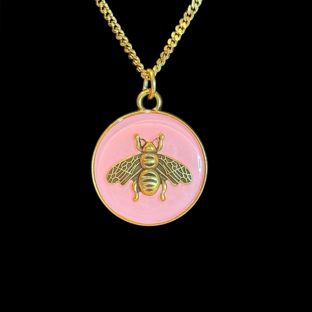 Gucci Bee Gold and Pink Charm